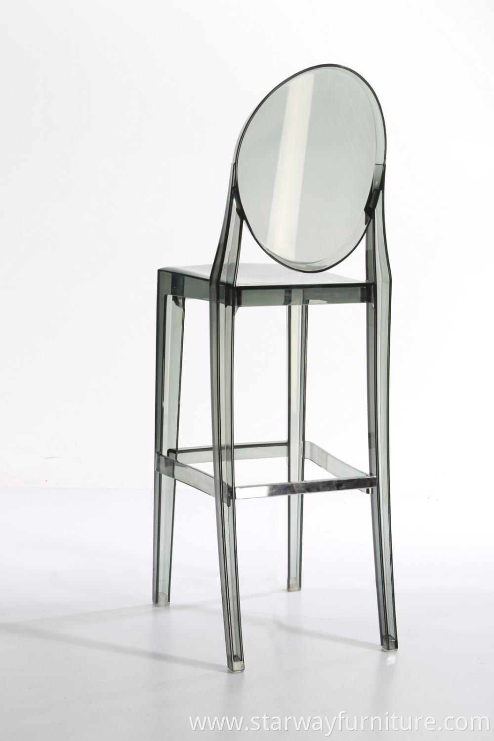 Transparent Plastic Bar Stool